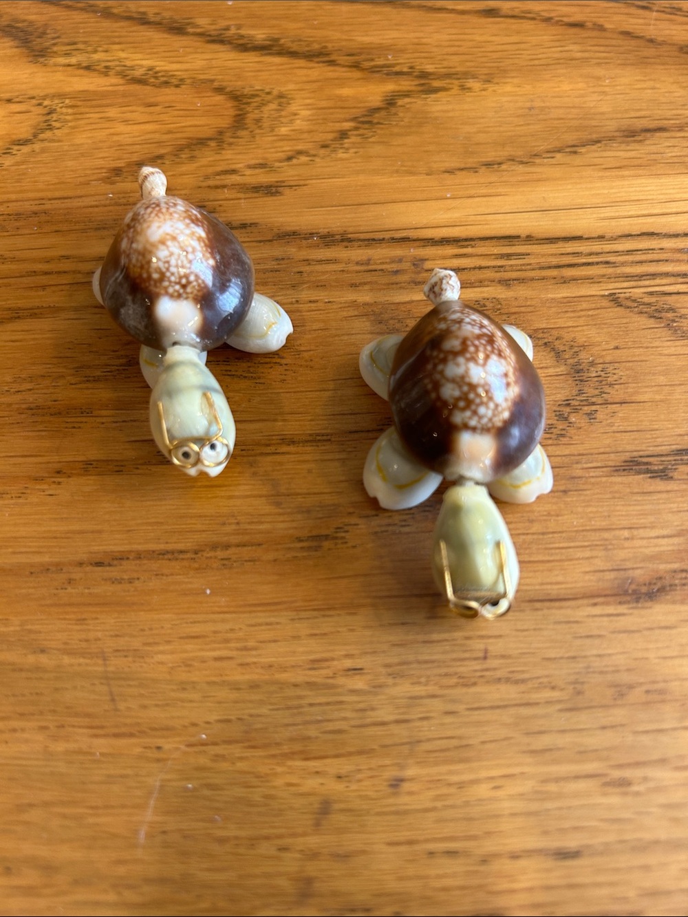Handcrafted Brown and Cream Ceramic Turtle Figurines - Home Accents